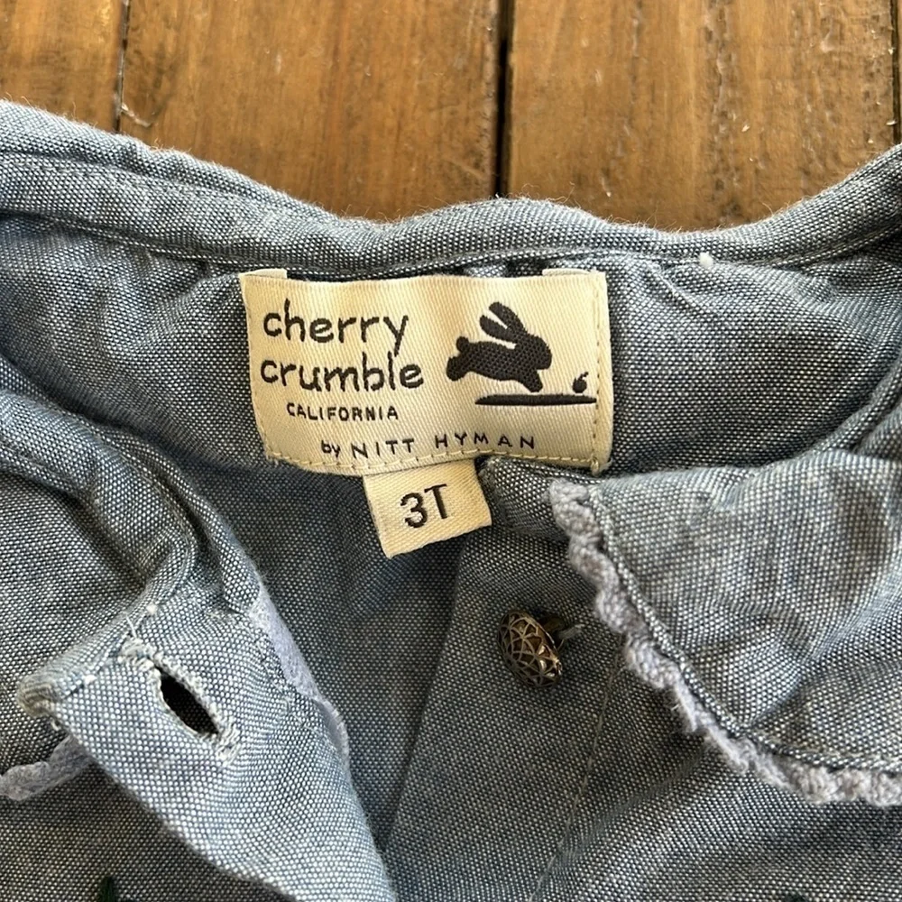 cherry crumble chambray button